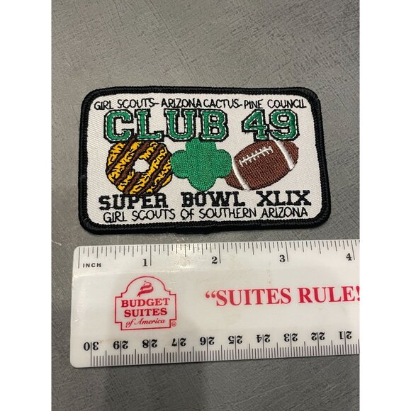 Girl Scouts Cookies Super Bowl 49 Patch New England Patriots iron on 2015 - Picture 5 of 6